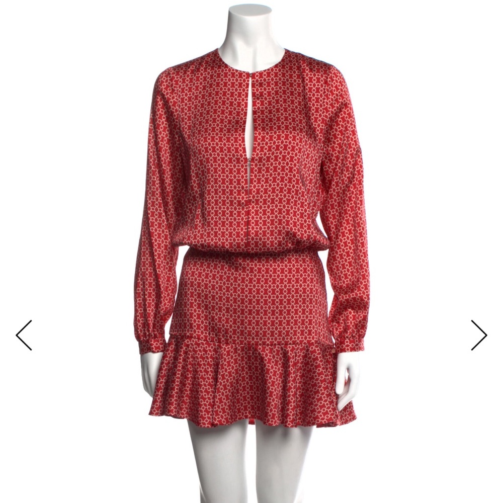 Alexis Red Patterned Mini Dress